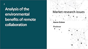 Analysis of the environmental benefits of remote collaboration